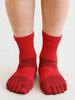 Racing Run Crew Socks Made in Red [Tabio] [WEB Exclusive] Five-Toe (Size L) 27.0-29.0cm, Japan,