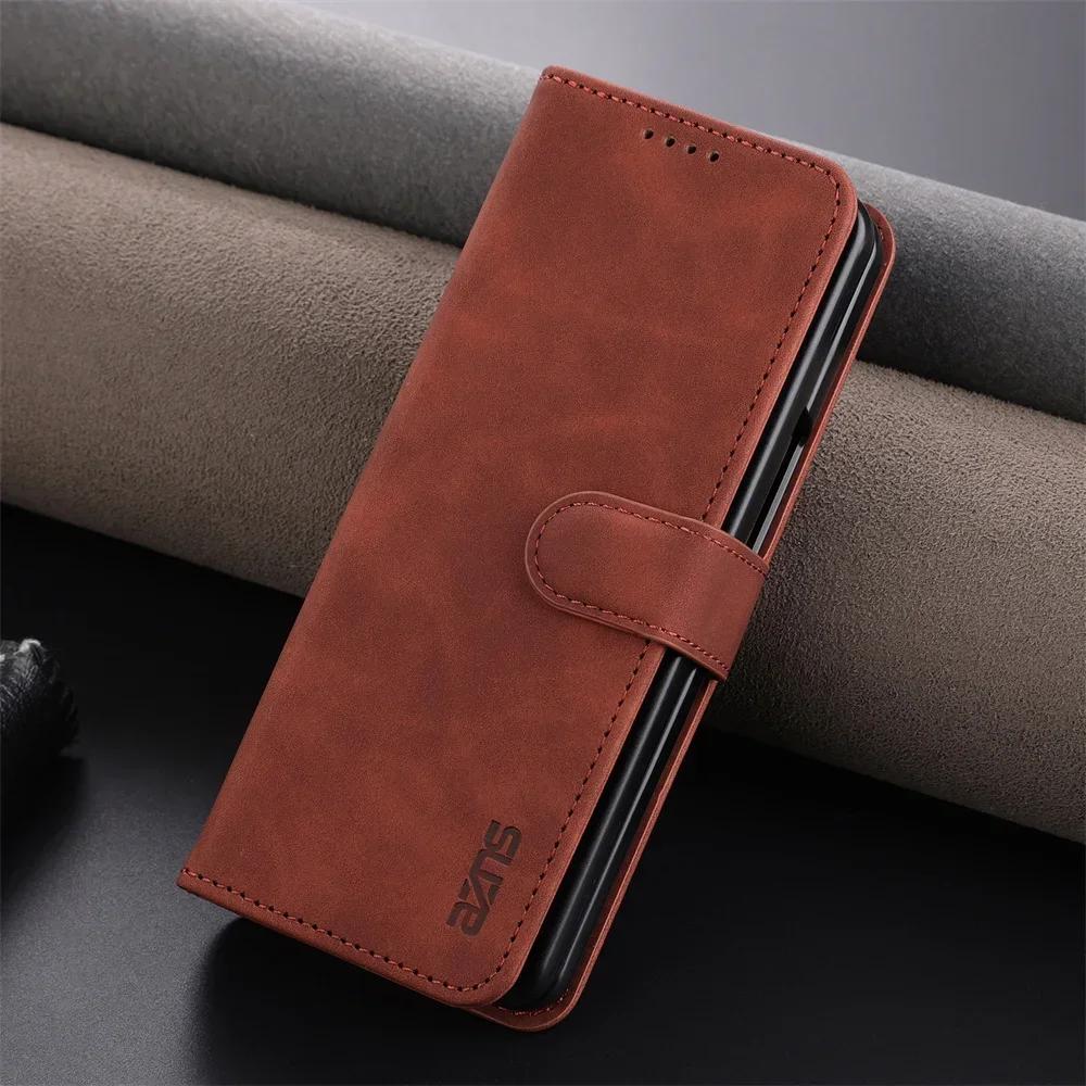 

Flip Phone Case for Samsung Galaxy Z Fold6 5 4 3 Fold5 Fold4 Fold3 5G Card Slot Holder Kickstand Wallet Shockproof Leather Cover Galaxy Z Fold5