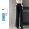 Women's High-Waist Straight-Leg Pants - European Cotton Velvet, Slimming and Drapey for Spring and Autumn 2025