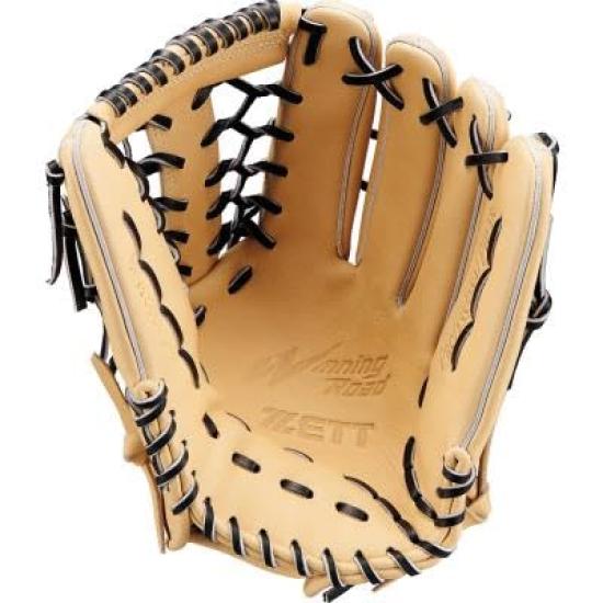 ZETT Winning Road Soft Baseball Pastel Size 8 All-Around Glove, B/Black (3219), (BRGB33540F)