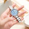 OLEVS Women's Watch Quartz Japanese Movement Multifunction 60-Minute Chronograph 12-Hour Subdial Date Luminous 30m Waterproof Stainless Steel Ceramic