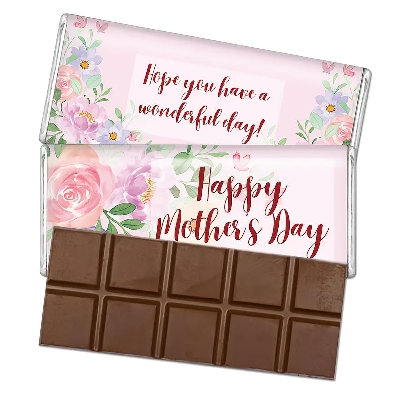 10pcs Happy Mother's Day Candy Chocolate Label Wrappers Stickers, Self-adhesive Design Chocolate Stickers for Birthdays Gifts