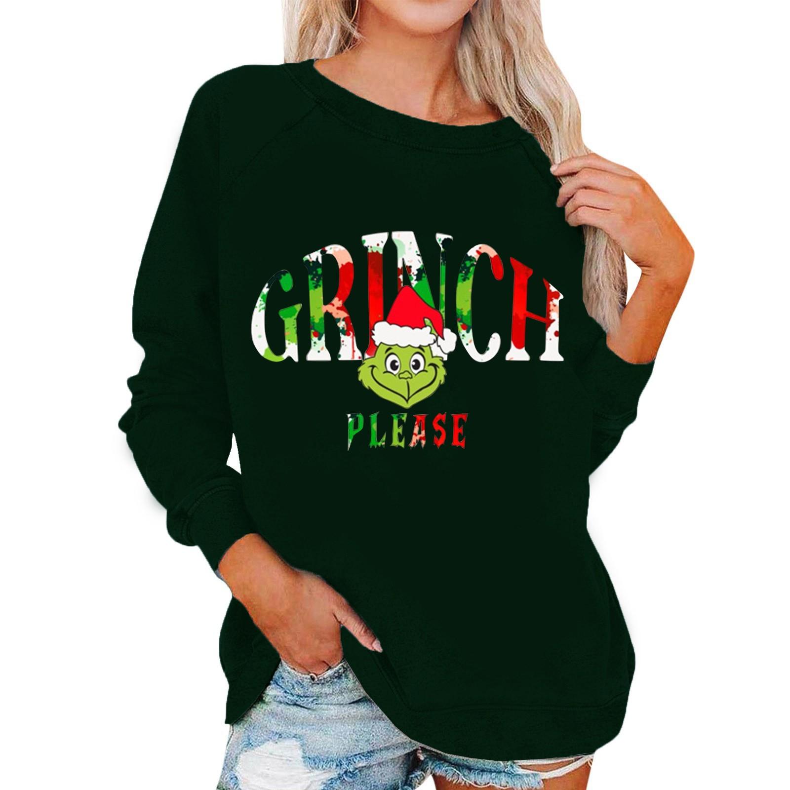 

Long Sleeve Blouses For Women Casual O-Neck Shirt Print Blouse Tops Loose Fit Fall XL