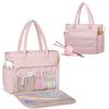 Teamoy Knitting Tote Bag, Lightweight, Perfect for Knitting Needles, Knitting Supplies, and Unfinished Projects, Perfect for Storage and Transport, Pi
