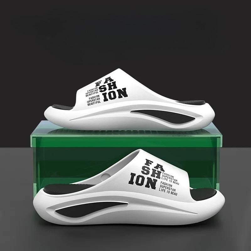 Men's Summer Outdoor Sandals Soft Bot Thi Heel Beach Slippers Anti-Slip Deodorant Casual Slip-On Oes Breathable