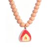 Colorful Beaded Heart Necklace – Versatile, Sweet Collarbone Chain for Women