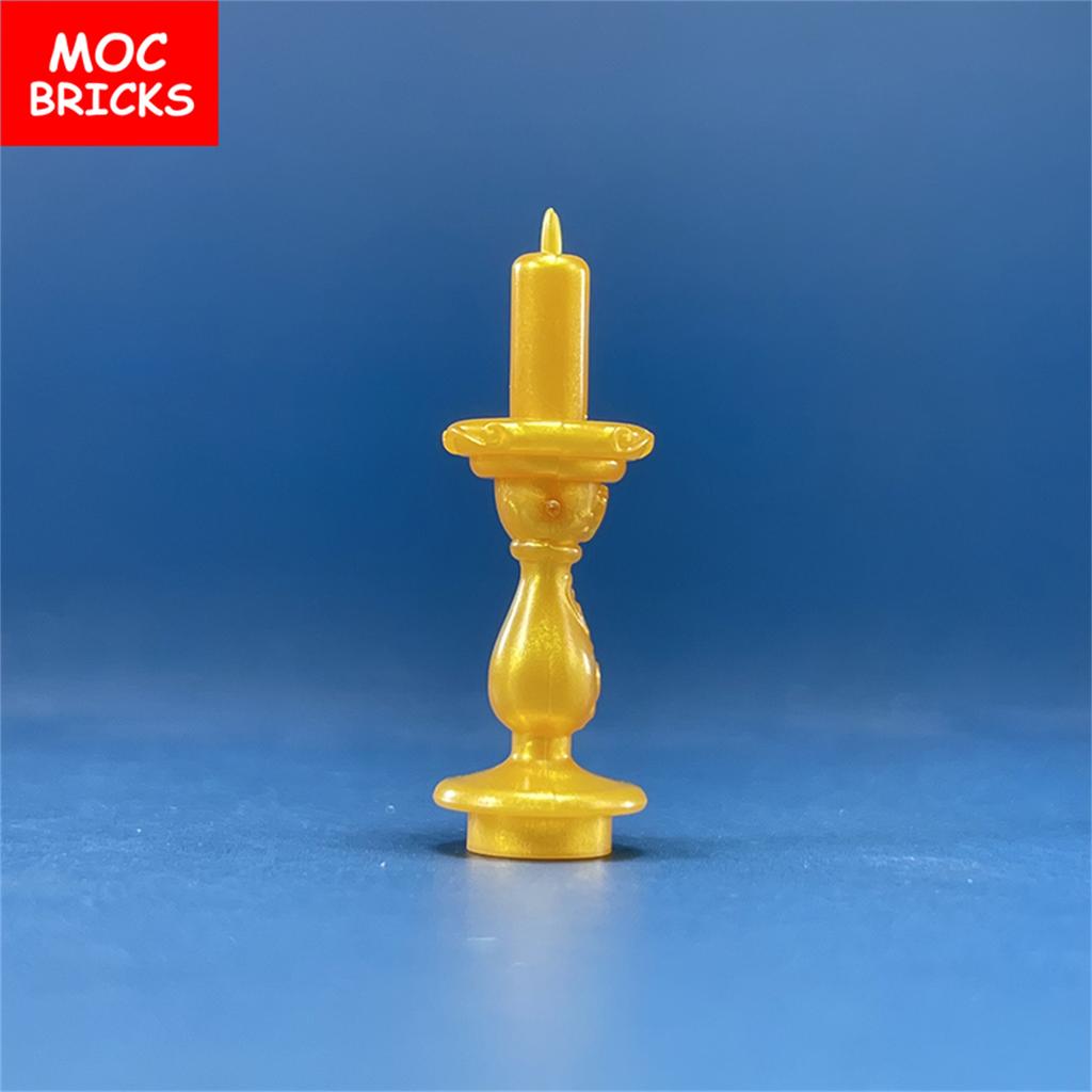 20pcs/lot MOC Bricks Candlestick Candle Flame Building Blocks Figure DIY Toys for Children Dolls Gifts