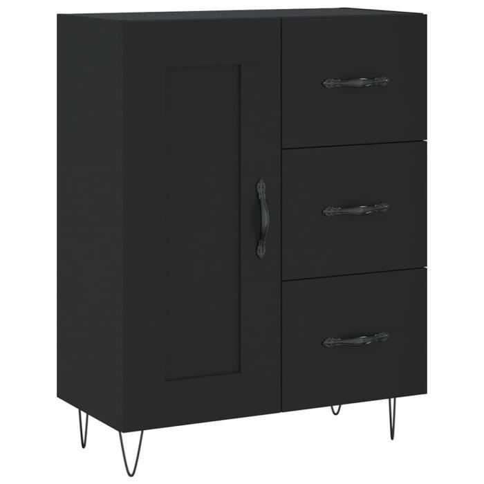 VidaXL Buffet noir 69,5x34x90 cm bois d'ingénierie 830253