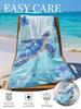 Blue Sea Turtle Beach Towel Single Sided 2D Print Soft Quick Dry Microfiber Beach Towel Pool Beach Travel Decor Serene Vibe Gift
