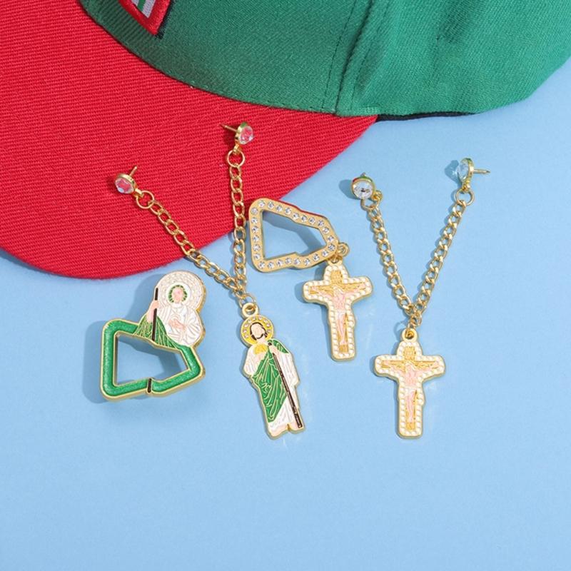 Brooch Pin Alloy Lapel Badge Hat Clip Stylish Breastpin Clothing Accessories for Religious Event and Fashion Enthusiasts