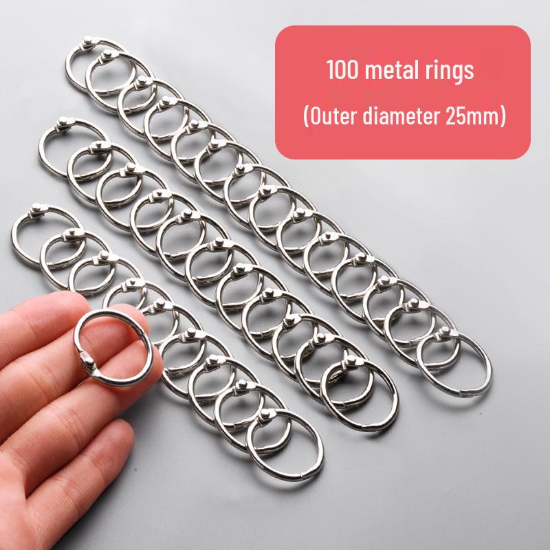 100 Loose Leaf Binder Rings and Hole Puncher Binding Tool Set