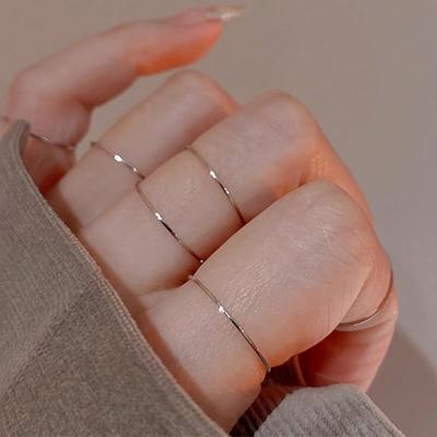 5 Pezzi Anelli alla Moda, Anelli Circolari Impilabili, Adatti per l'Uso Quotidiano