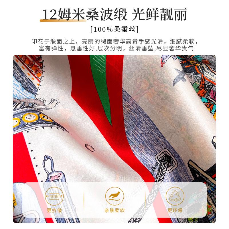 Natural Silk Scarf Women Square Neck Shawls Wraps For Ladies Foulard Scarves Pashmina Female Hijab Bandana Bufanda Poncho