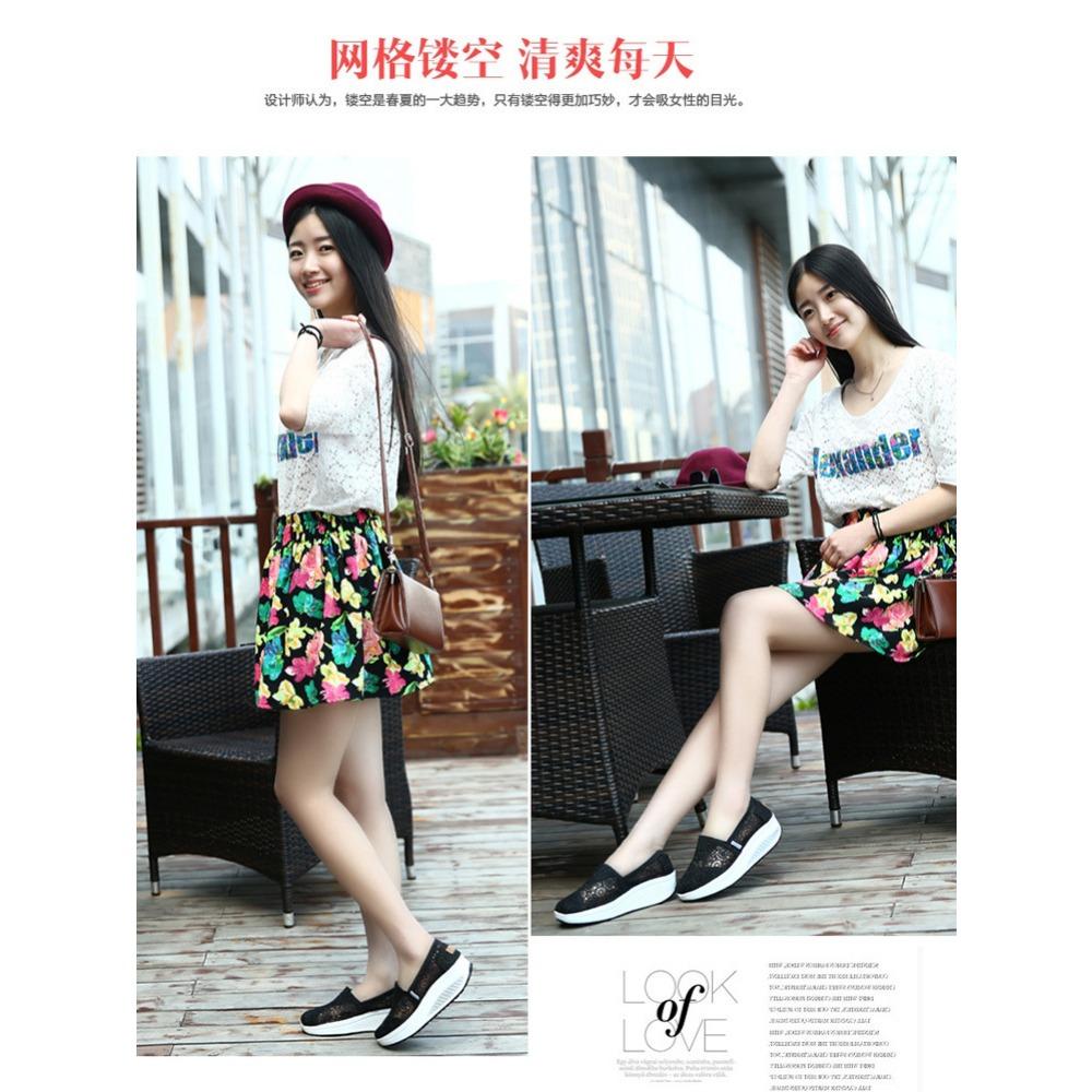 Summer canvas shoes, women's platform lese lace shoes, mesh cloth breathable, heightened small white shoes, flatform mesh shoes, women's single shoes