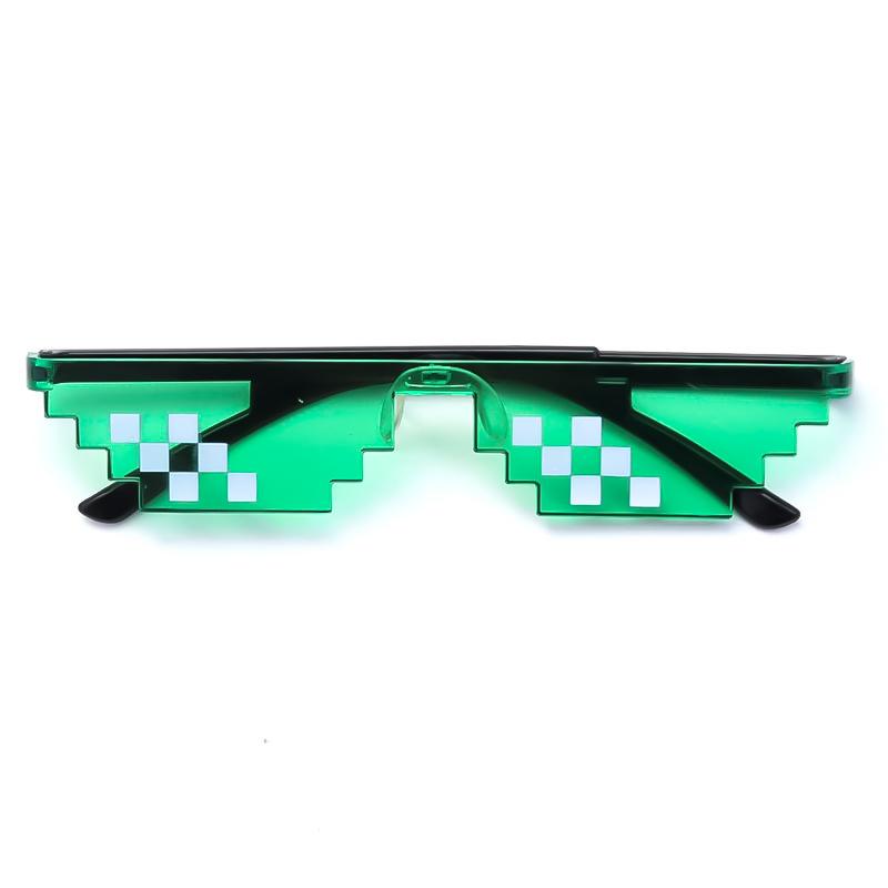 1-12Pcs Pixel Sunglasses Retro Pixel Glasses Adult Boys and Girls Photo Props Birthday Party Supplies