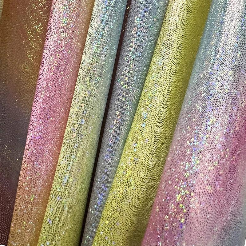 100x150cm Laser Regenbogen Glitzer Pailletten Stoff DIY Bastelbedarf Nähen Prinzessinenkleid Hochzeitsfeier Dekor Stoff