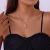 Stainless Steel Simple Personalized Ghost Pendant Necklace For Women Men Funny Pumpkin Clavicle Choker Halloween Party Jewelry