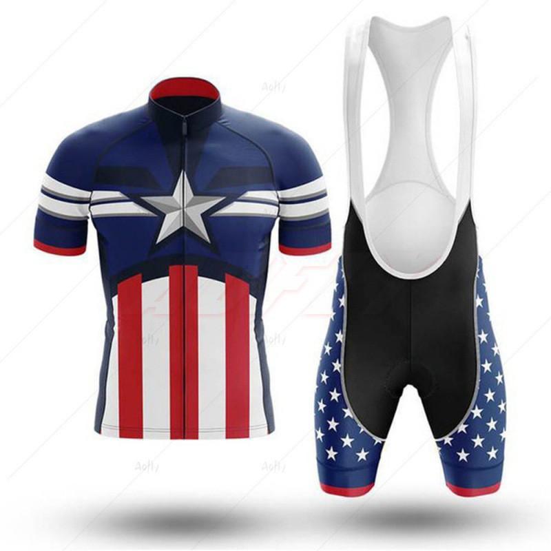 Cartoon Print Cycling Jersey Set Short Sleeve Breathable Quick Dry Bike Apparel Men Women Ride