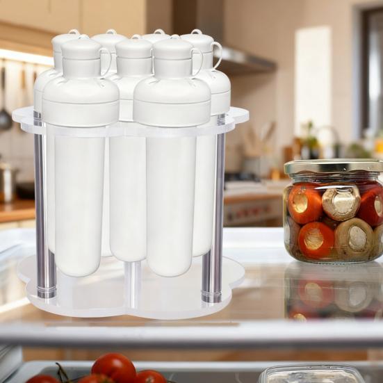 Flavor Cartridge Holder 7 Flavor Transparent Acrylic Storage Rack Flavor Cartridge Organizer for Cirkul Cartridges Kitchen Countertop Storage