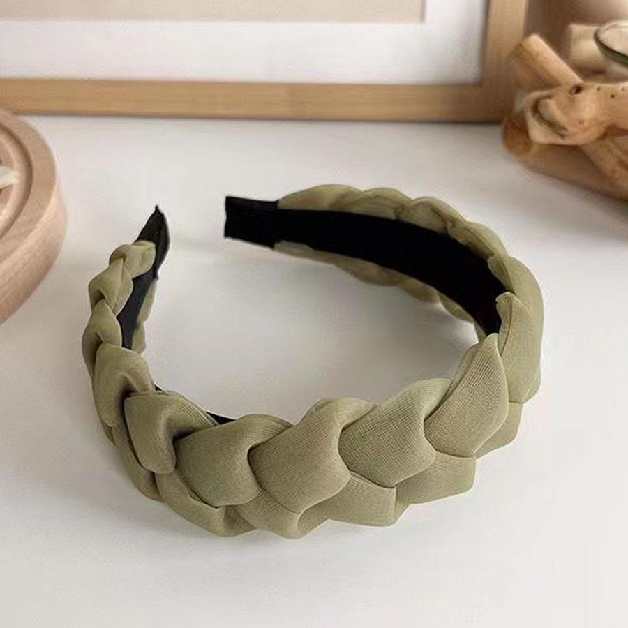 Vintage Fabric Twist Braided Hairband Jednokolorowy Hari Hoop dla kobiet Modne akcesoria do włosów