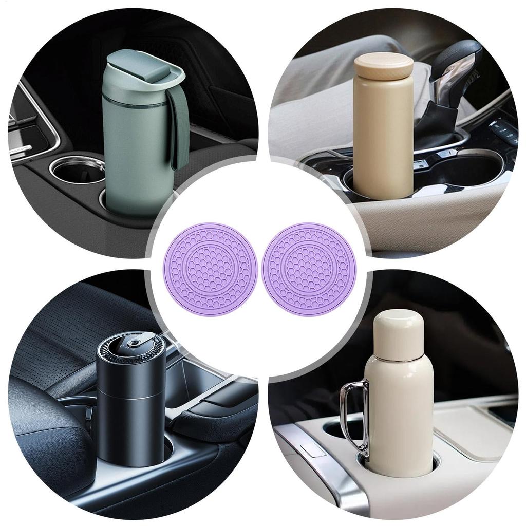 Car Cup Holder Insert, Car Cup Holder - 2X Auto Non-Slip Cup Mat -