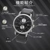 Unisex Leather SSBK [Salvatore Marra] Watch, Simple, Slim, Analog, Quartz, Men's/Women's, Chronograph, Strap, Silver/Black, [Used]