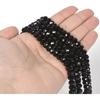 Natural Black Tourmaline 8mm Faceted Rondelle Spacer Loose Beads 16 Inch for Jewelry Making Beads