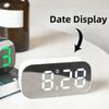 12/24H Format Digital Alarm Clock Temperature Display 5 Level Brightness LED Digital Clock Dual Alarms Quiet Sleep Timer Desktop