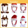 Christmas Santa Hat With Deer Head Cover Festive Party Accessory