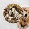 Wolf Family Metal Wall Art Round Sign Pack Design Waterproof Outdoor Indoor Home Decor