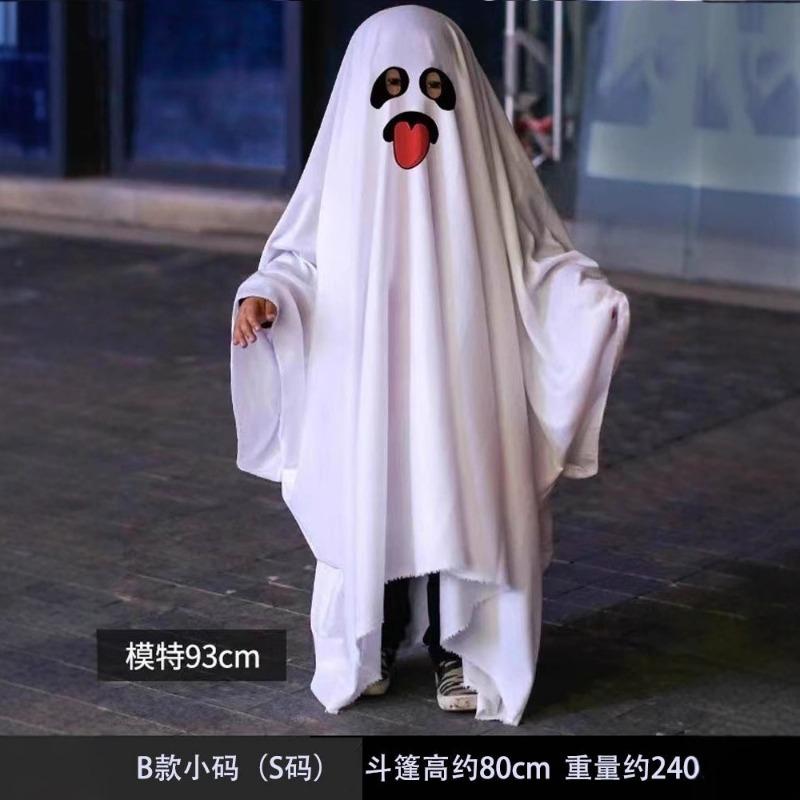

Детский костюм привидения на Хэллоуин, плащ-гримаса, плащ для переодевания для родителей и детей S (suitable for height 90-120cm)