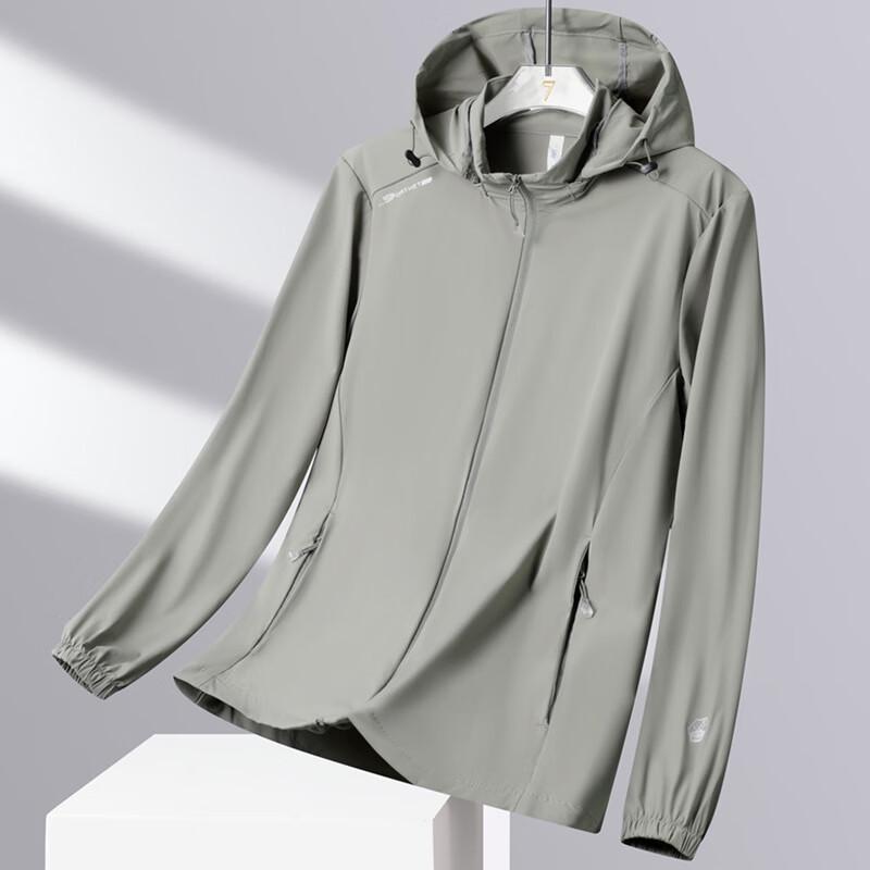 JIAOXIU Couple s Lightweight Detachable Hood Sun Protection Jacket L