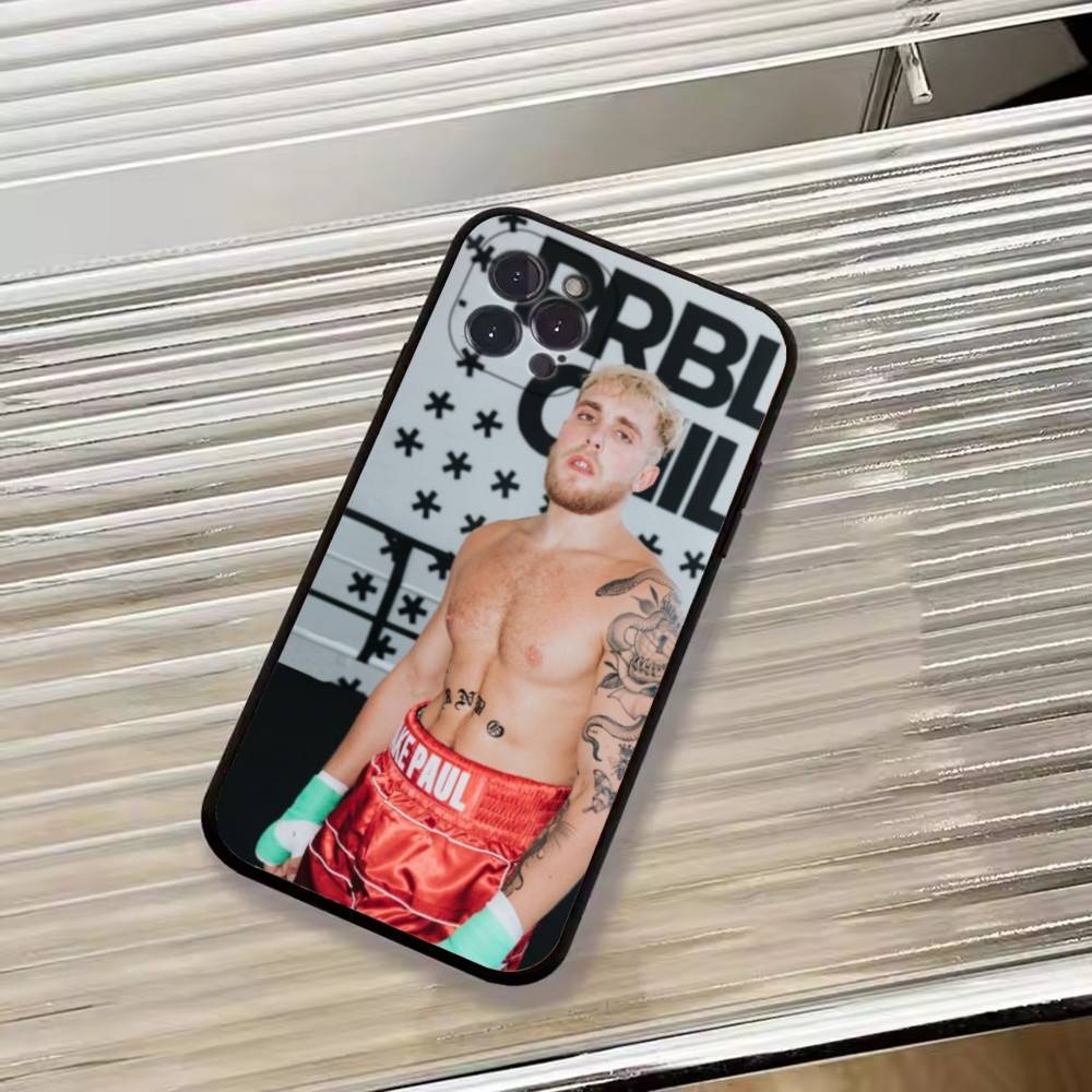 Boxing Star J-Jake Paul Phone Case For iPhone 17,16,15,14,13,12,11 Plus,Pro Max,XS,Soft Black Cover