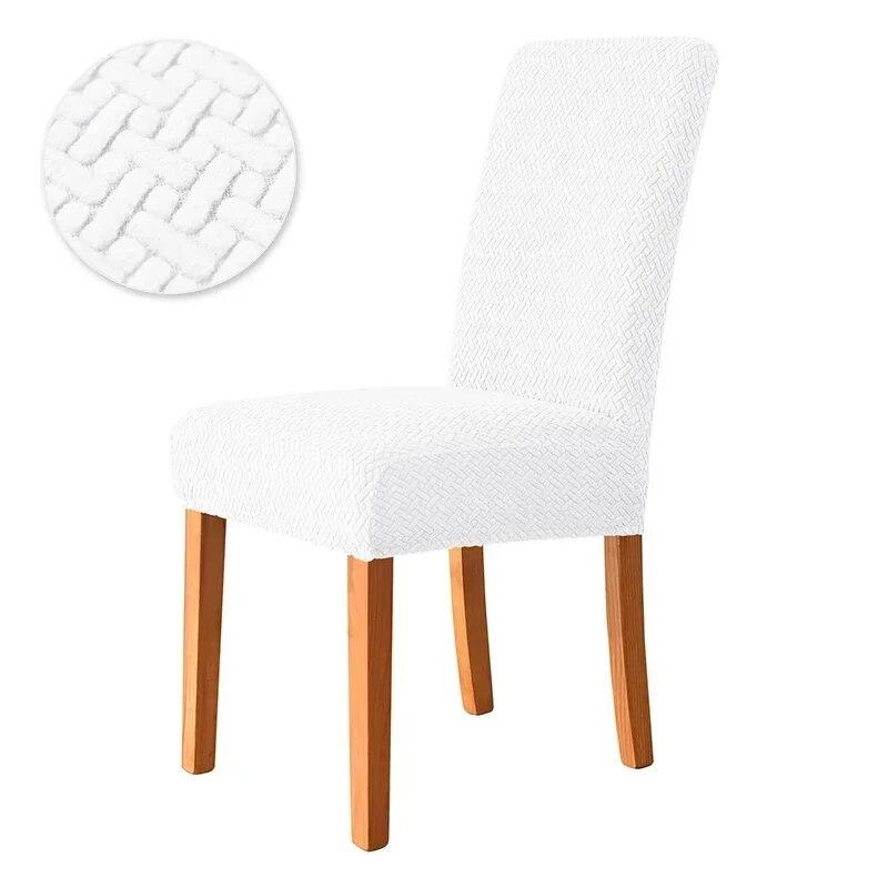 Elastic Dining Room Chair Cover Stretch Jacquard Universal Size Chairs Slipcovers for Dining Kitchen Wedding Banquet Removable
