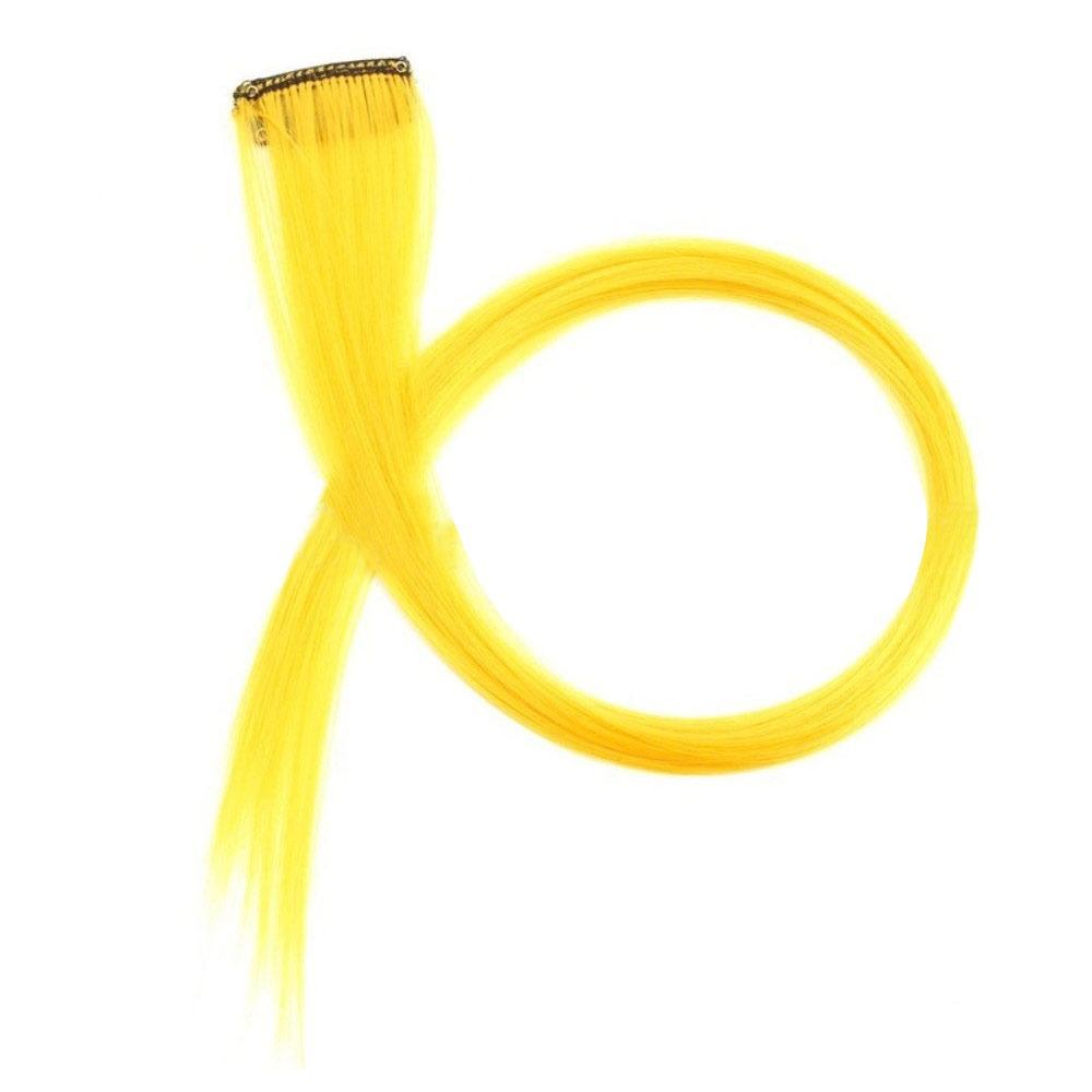 Synthetic Clip in Hair Extensions Rainbow Colorful Wig Hairpieces Wig Hair Accessories  Girls