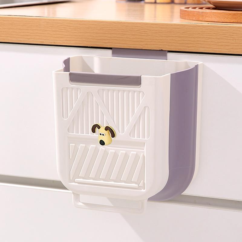 

Foldable Hanging Garbage Bin - Large Capacity, Household Cabinet Door Storage For Kitchen, Bathroom & Toilet 7L белый