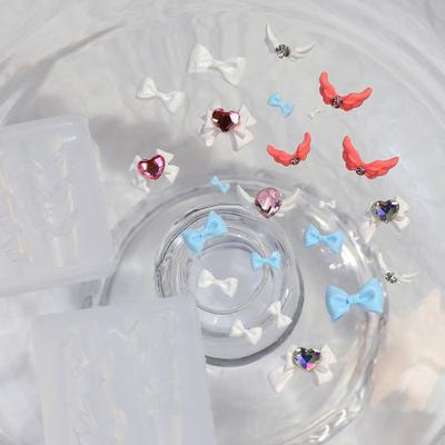 Stampo per Unghie Silicone Design Ala Fiocco Rilievo Angelo Manicure Decorazioni Unghie Resina Epossidica