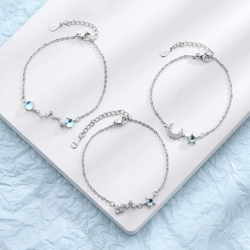 Polaris Bracelet Day Creative Simple Personality Student Lucky Aurora Colorful Moonstone Bracelet Female