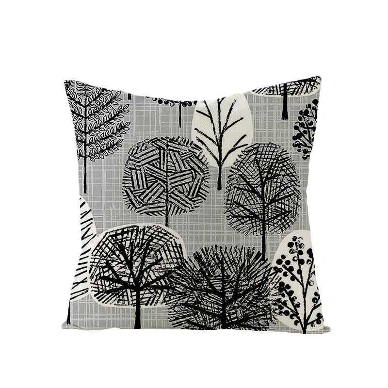 Home Simple Polyester Cushion Cover Cushion Cover Flower Sofa Cushion Cover Cushion