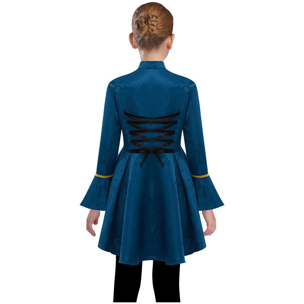 Girls Medieval Renaissance Costume Long Sleeves Lace Flounce Jacket Victorian Tailcoat Pirate Gothic Steampunk Outfit