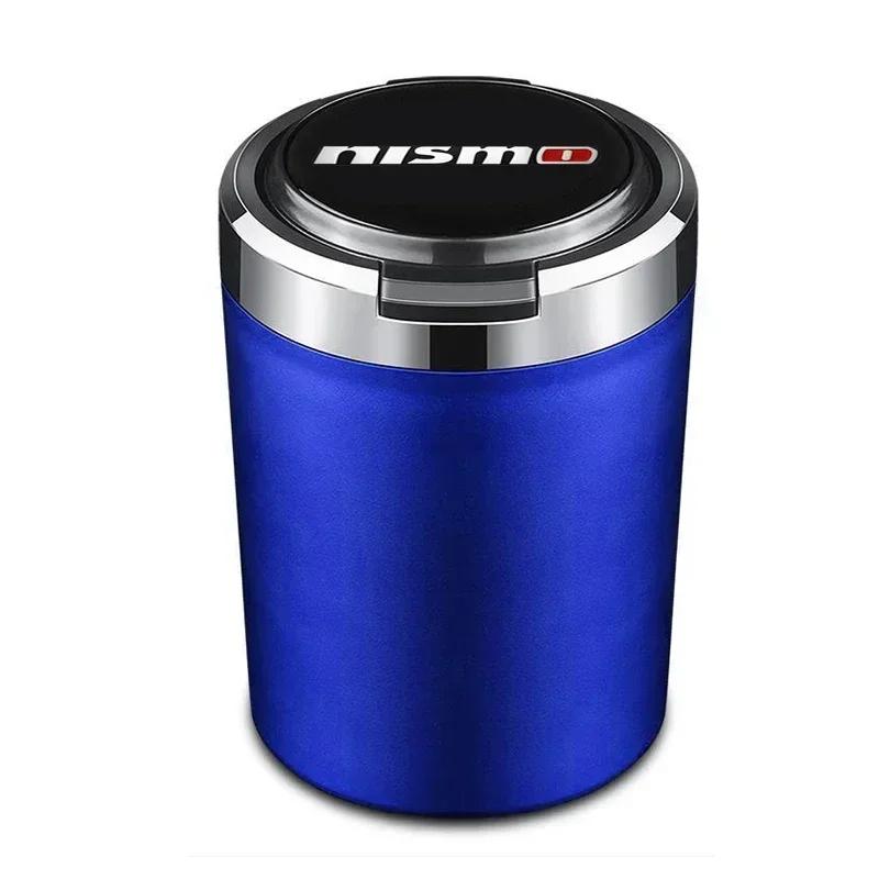 Car Cigarette Ashtray Cup With Lid With LED Light For Nissan Nismo Logo Tiida Teana Qashqai Juke X trail Note Almera Skyline