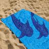1 Walhai Schnelltrocknendes Handtuch Einseitig Weiche Mikrofaser Schnelltrocknendes Strandhandtuch für Pool Strand Schwimmen Badezimmer Sommergeschenk