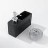 A33R-Kitchen Dish Soap Dispenser Storage Box Set Countertop Liquid Hand Refillable Bottle With Cleaning Sponge Holder, Durable