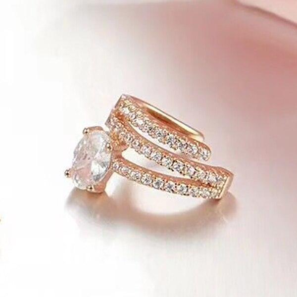 Plain Simple Star Women Shape Cubic Zircon Ear Cuff Charming Crystalline Clip On Earrings Earcuff Without Piercing Earrings Jewelry Giveaway