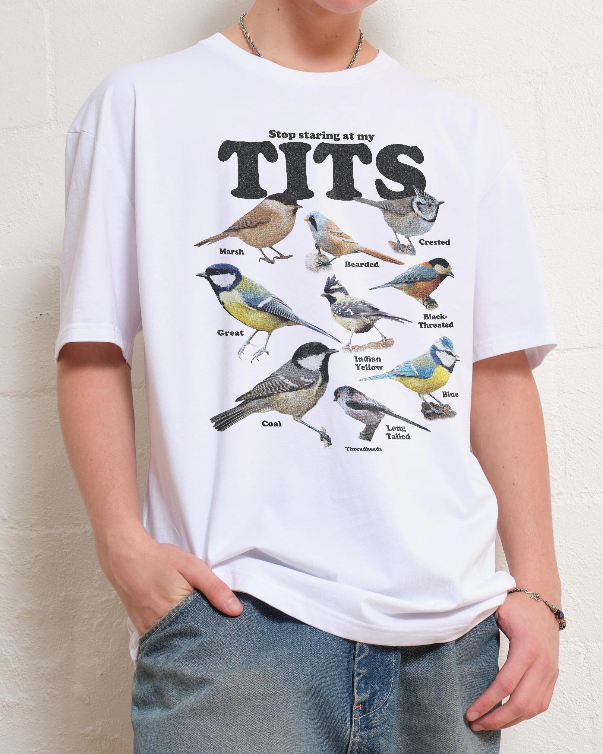 

Stop Staring At My Tits Fun Casual TShirt Mens and Womens Luxury Brand Top 4XL