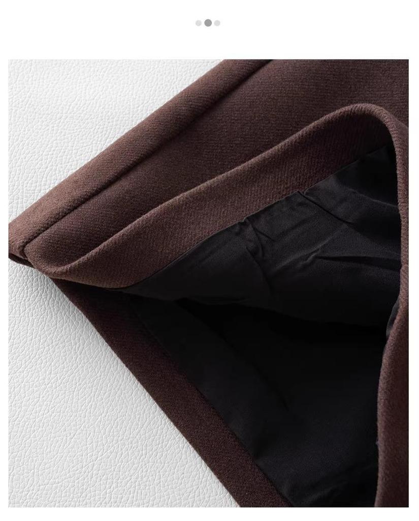 Women's High-Waist Woolen A-Line Shorts - Casual Bootcut for Spring, Autumn, & Winter 2025