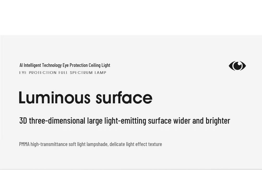 Ultra-Thin Minimalist Ceiling Light with Full Spectrum Eye Protection for Living Room or Bedroom