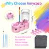 Paint Brush Cleaner Tool with Tray,Upgraded 4-in-1 Painting Supplies with ,Brush HolderandBrush Holder with