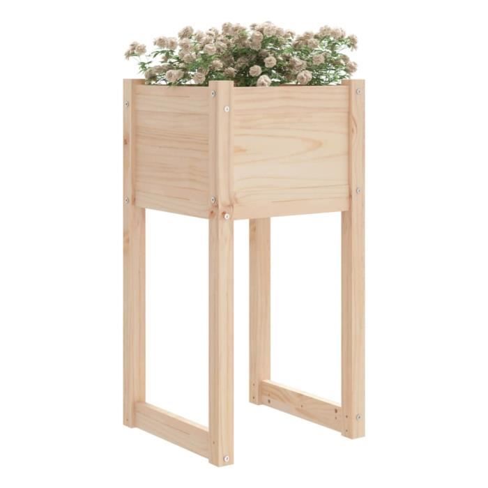 822123 vidaXL Jardinières 2 pcs 40x40x81 cm Bois massif de pin