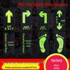 Luminous Safety Exit & Caution Sign: Floor Sticker with Arrow & Slippery Steps Indication